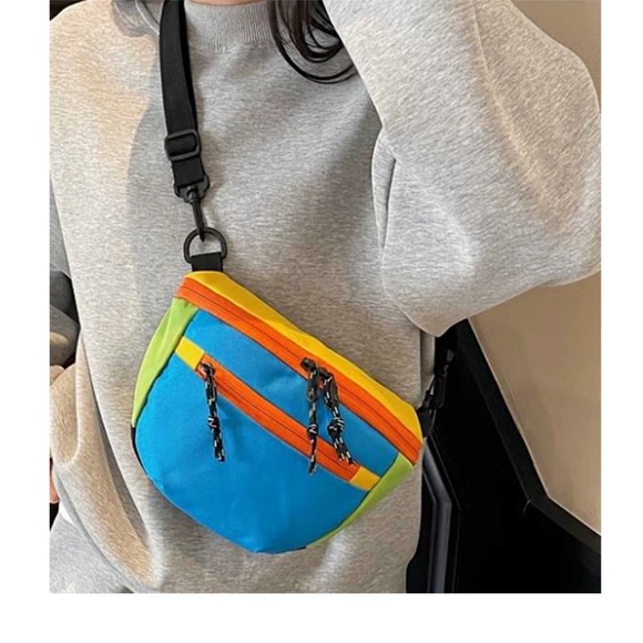 Crossbody Bag Colorblock Multi New - Picture 6 of 7